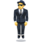 Man in Business Suit Levitating emoji on Facebook